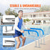 Pool Handrail, 32 x 23 inch Pool Railing, Stainless Steel with Base Plate for Indoor/Outdoor Pools,Swimming Pool Safety Railing for Decks,Rust-Proof Grab Bar w/ Grip Cover&Accessories for Spas