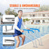 Pool Handrail 39 x 32 Inch Stainless Steel with Base Plate for Spas and Pools