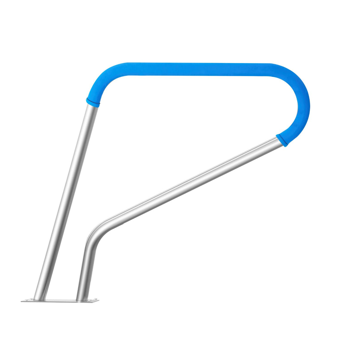 Pool Handrail 39 x 32 Inch Stainless Steel with Base Plate for Spas and Pools