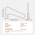 Pool Handrail 304 Stainless Steel Safety Rail with Base Plate 54 x 36 in for Spa