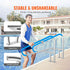 Pool Handrail 55 x 32 inch Stainless Steel with Base Plate for Spas