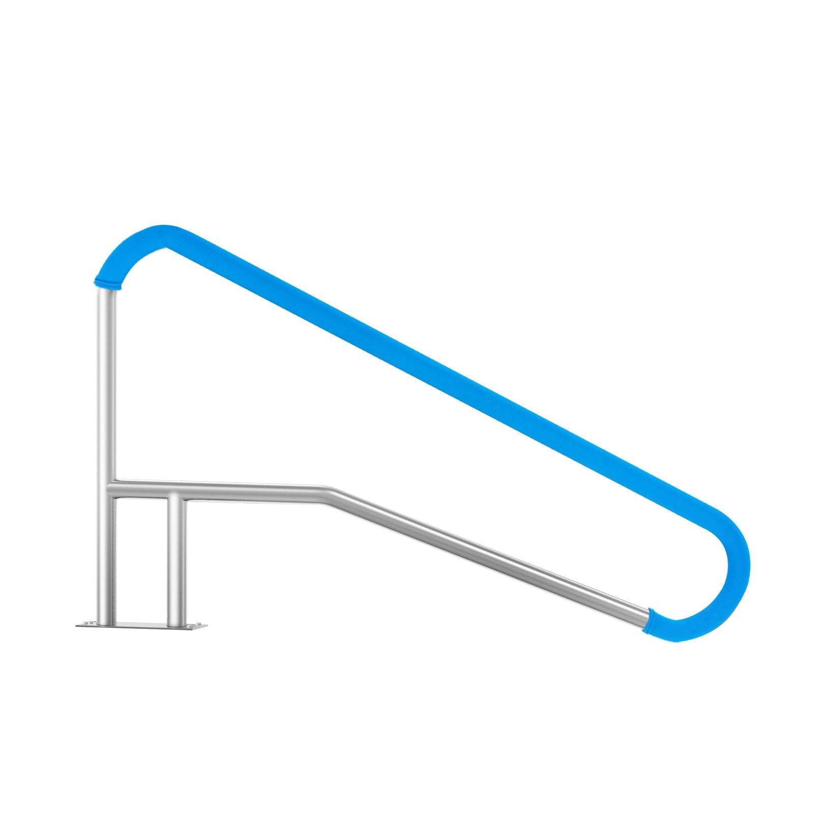 Pool Handrail 55 x 32 inch Stainless Steel with Base Plate for Spas