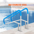 Pool Handrail 2 PCS 55 x 32 inch Stainless Steel with Base Plate for Spas