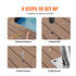 Pool Handrail 2 PCS 55 x 32 inch Stainless Steel with Base Plate for Spas