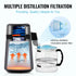 Water Distiller, 4L 1.05 Gallon Pure Water Purifier Filter For Home Countertop, 750W Distilled Water Maker, Stainless Steel Interior Distiller Water Making Machine to Make Clean Water, Gray