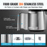 Water Distiller, 4L 1.05 Gallon Pure Water Purifier Filter For Home Countertop, 750W Distilled Water Maker, Stainless Steel Interior Distiller Water Making Machine to Make Clean Water, Silvery