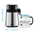 Water Distiller, 4L 1.05 Gallon Pure Water Purifier Filter For Home Countertop, 750W Distilled Water Maker, Stainless Steel Interior Distiller Water Making Machine to Make Clean Water, Silvery