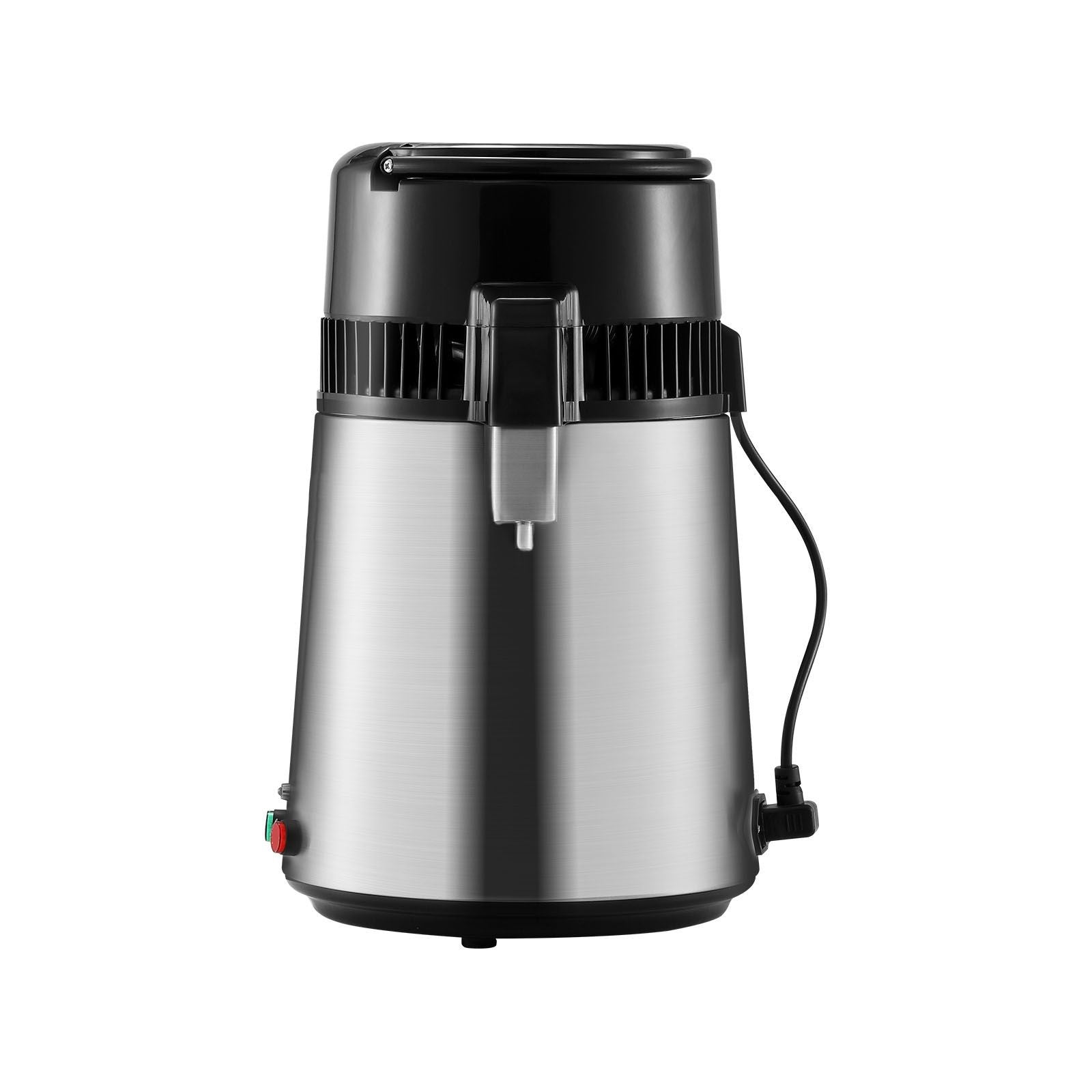 Water Distiller, 4L 1.05 Gallon Pure Water Purifier Filter For Home Countertop, 750W Distilled Water Maker, Stainless Steel Interior Distiller Water Making Machine to Make Clean Water, Silvery