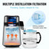 Water Distiller, 4L 1.05 Gallon Pure Water Purifier Filter For Home Countertop, 750W Distilled Water Maker, Stainless Steel Interior Distiller Water Making Machine to Make Clean Water, Silvery
