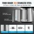 Water Distiller, 4L 1.05 Gallon Pure Water Purifier Filter For Home Countertop, 750W Distilled Water Maker, Stainless Steel Interior Distiller Water Making Machine to Make Clean Water, Silvery