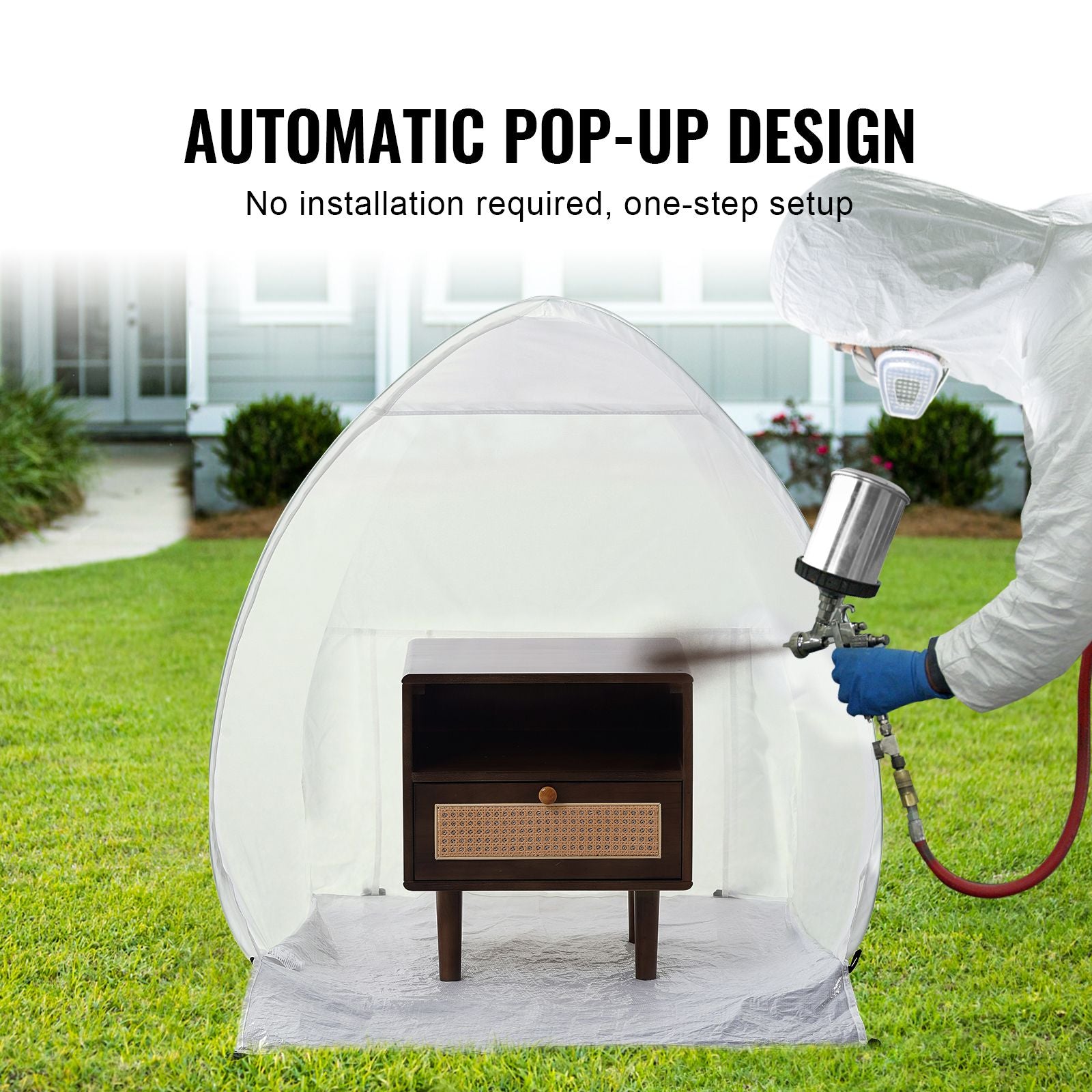 Spray Paint Shelter Portable Spray Paint Tent Booth 3.3 x 2.9 x 3.3ft Pop Up