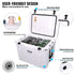 VEVOR Insulated Portable Cooler, 65 qt, Holds 65 Cans, Ice Retention Hard Cooler with Heavy Duty Handle, Ice Chest Lunch Box for Camping, Beach, Picnic, Travel, Outdoor, Keeps Ice for up to 6 Days