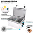 Insulated Portable Cooler, 49 L, Holds 50 Cans, Ice Retention Hard Cooler with Heavy Duty Handle, Ice Chest Lunch Box for Camping, Beach, Picnic, Travel, Outdoor, Keeps Ice for up to 6 Days