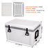 Insulated Portable Cooler, 49 L, Holds 50 Cans, Ice Retention Hard Cooler with Heavy Duty Handle, Ice Chest Lunch Box for Camping, Beach, Picnic, Travel, Outdoor, Keeps Ice for up to 6 Days