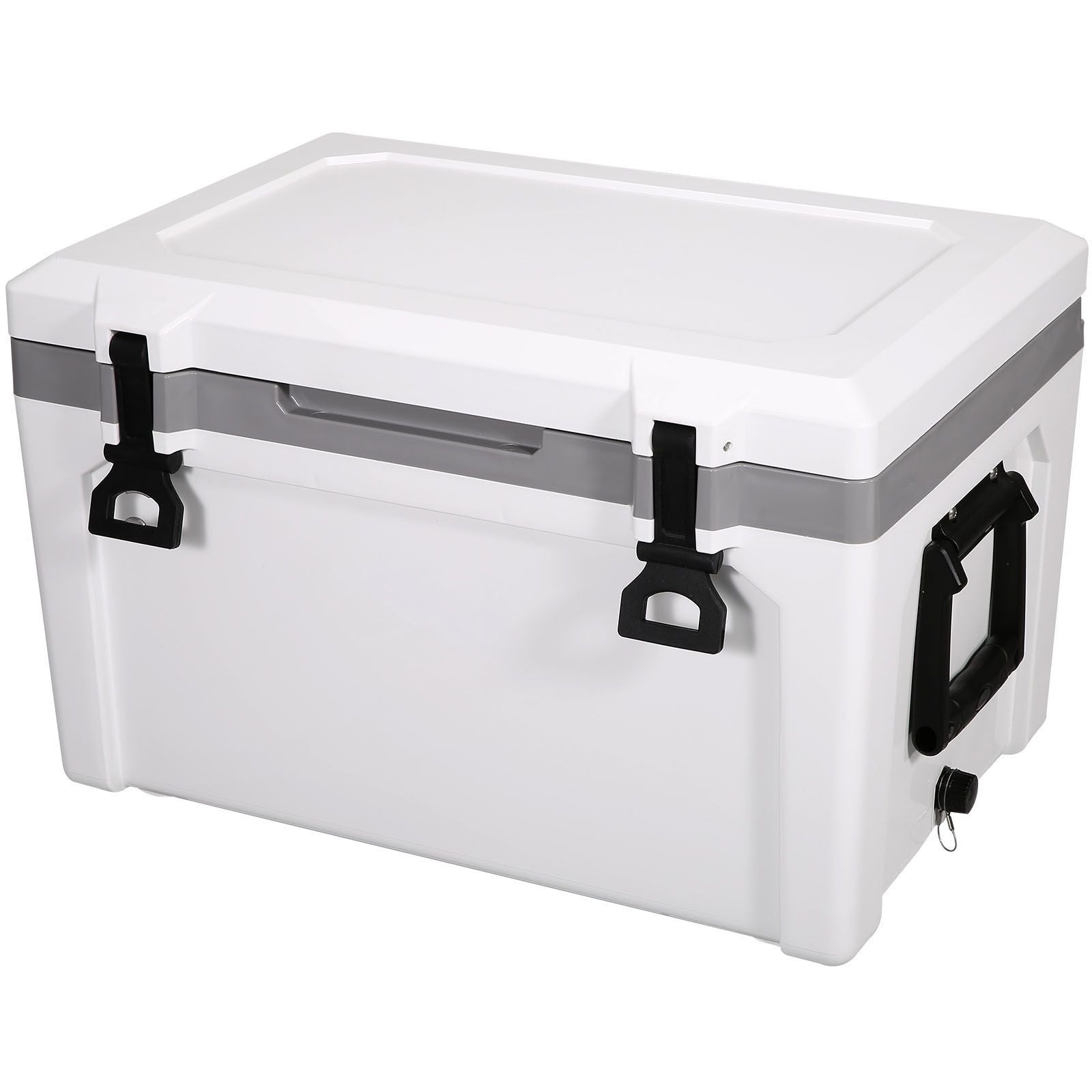 Insulated Portable Cooler, 49 L, Holds 50 Cans, Ice Retention Hard Cooler with Heavy Duty Handle, Ice Chest Lunch Box for Camping, Beach, Picnic, Travel, Outdoor, Keeps Ice for up to 6 Days