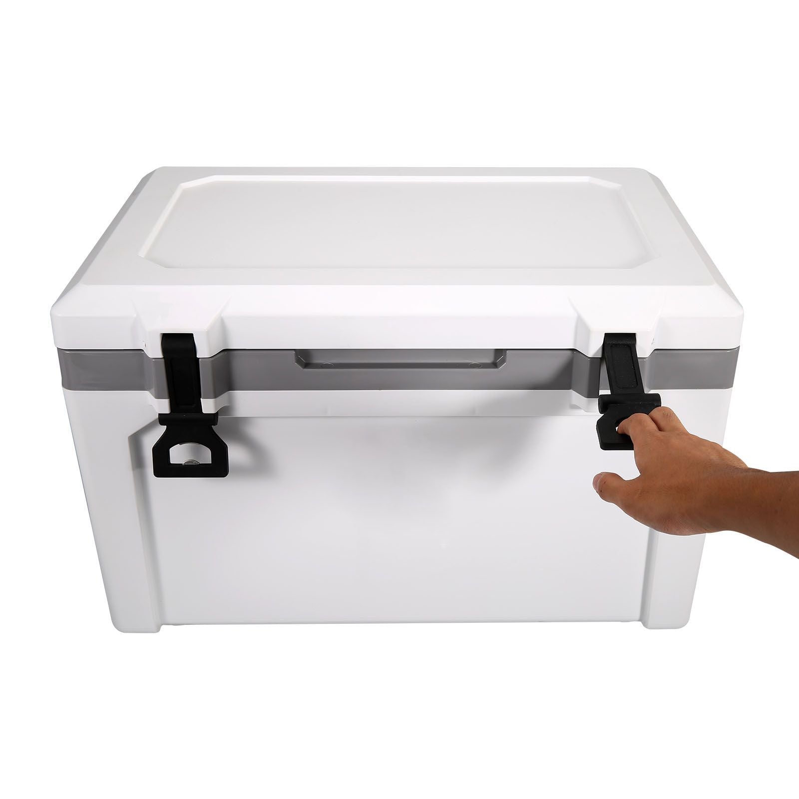 Insulated Portable Cooler, 49 L, Holds 50 Cans, Ice Retention Hard Cooler with Heavy Duty Handle, Ice Chest Lunch Box for Camping, Beach, Picnic, Travel, Outdoor, Keeps Ice for up to 6 Days
