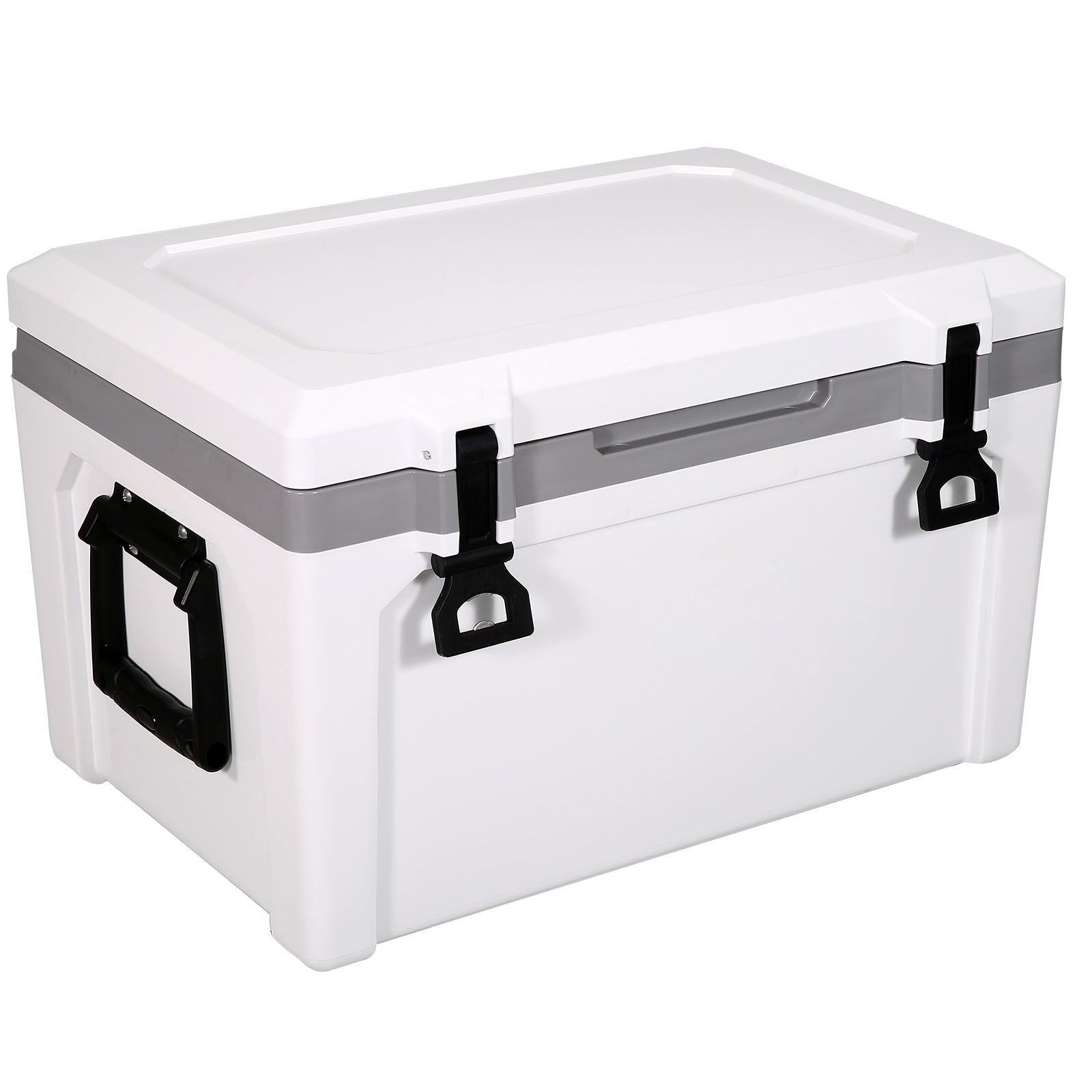 Insulated Portable Cooler, 49 L, Holds 50 Cans, Ice Retention Hard Cooler with Heavy Duty Handle, Ice Chest Lunch Box for Camping, Beach, Picnic, Travel, Outdoor, Keeps Ice for up to 6 Days