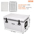 Insulated Portable Cooler, 49 L, Holds 50 Cans, Ice Retention Hard Cooler with Heavy Duty Handle, Ice Chest Lunch Box for Camping, Beach, Picnic, Travel, Outdoor, Keeps Ice for up to 6 Days