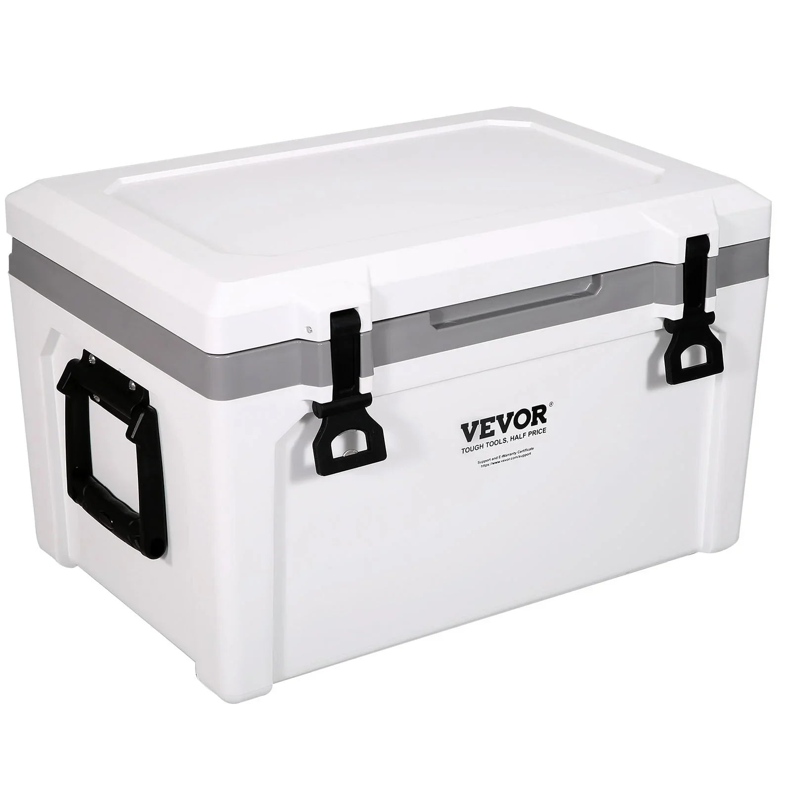Insulated Portable Cooler, 49 L, Holds 50 Cans, Ice Retention Hard Cooler with Heavy Duty Handle, Ice Chest Lunch Box for Camping, Beach, Picnic, Travel, Outdoor, Keeps Ice for up to 6 Days