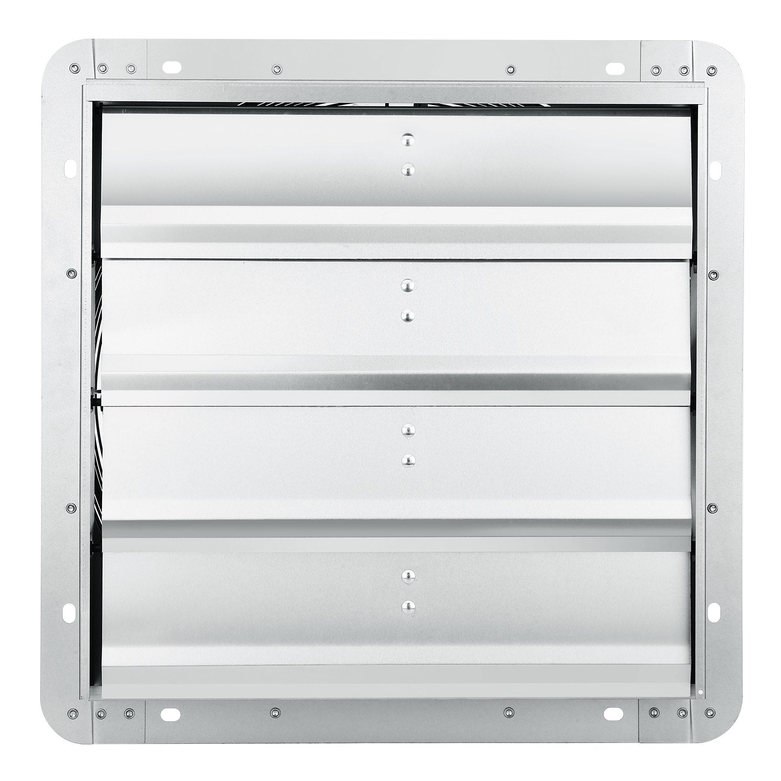 Shutter Exhaust Fan, 406 mm High-speed 1400RPM 1506 CFM, Aluminum Wall Mount Attic Fan with AC-motor, Ventilation and Cooling for Greenhouses, Garages, Sheds, Shops