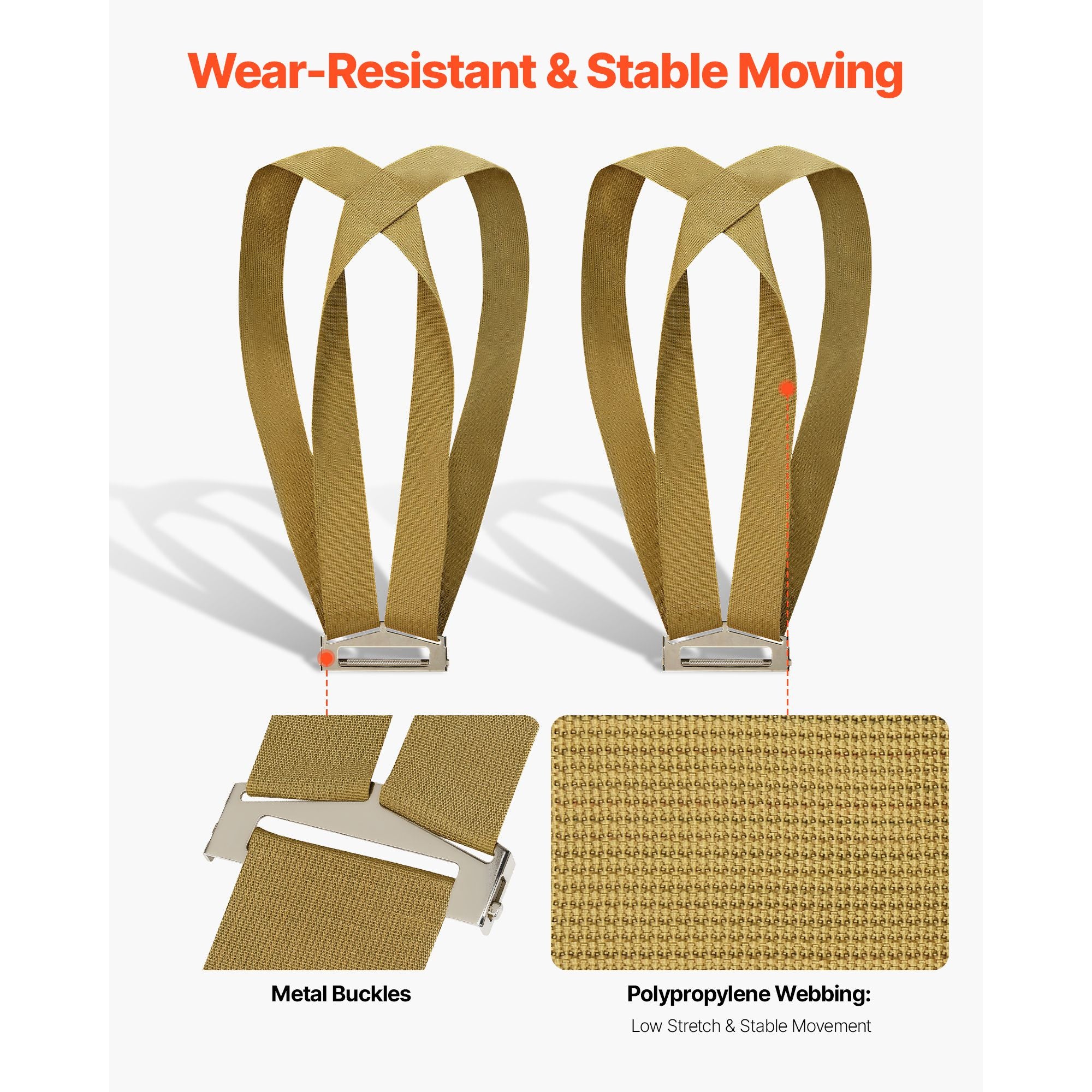1000lbs Furniture Moving Straps 2 Person Lifting Harness with Gloves
