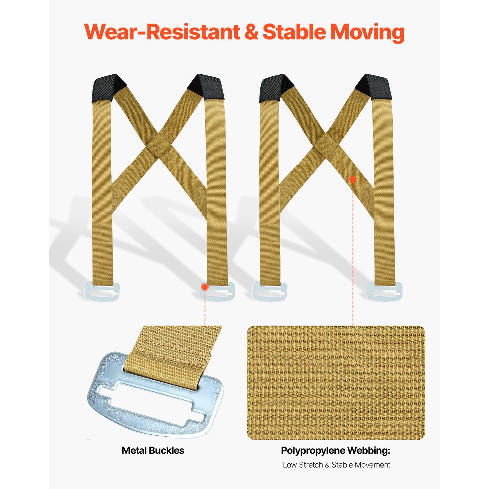 1000lb Furniture Moving Straps 2 Person Lifting Harness with Gloves