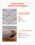 Japanese Tatami Mat, Queen Size Foldable Japanese Tatami Mattress, Futon Mattress with Storage Bag & Fastener, 9-Layer Floor Mat for Sleeping, Dorm, Meditation, Yoga, 2032 x 1524 x 63.5 mm, Gray