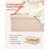 Foldable Storage Ottoman Bench Beige Linen End Bed Seat 660lbs Capacity