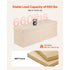 Foldable Storage Ottoman Bench Beige Linen End Bed Seat 660lbs Capacity