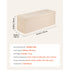 Foldable Storage Ottoman Bench Beige Linen End Bed Seat 660lbs Capacity