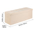 Foldable Storage Ottoman Bench Beige Linen End Bed Seat 660lbs Capacity