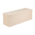 Foldable Storage Ottoman Bench Beige Linen End Bed Seat 660lbs Capacity
