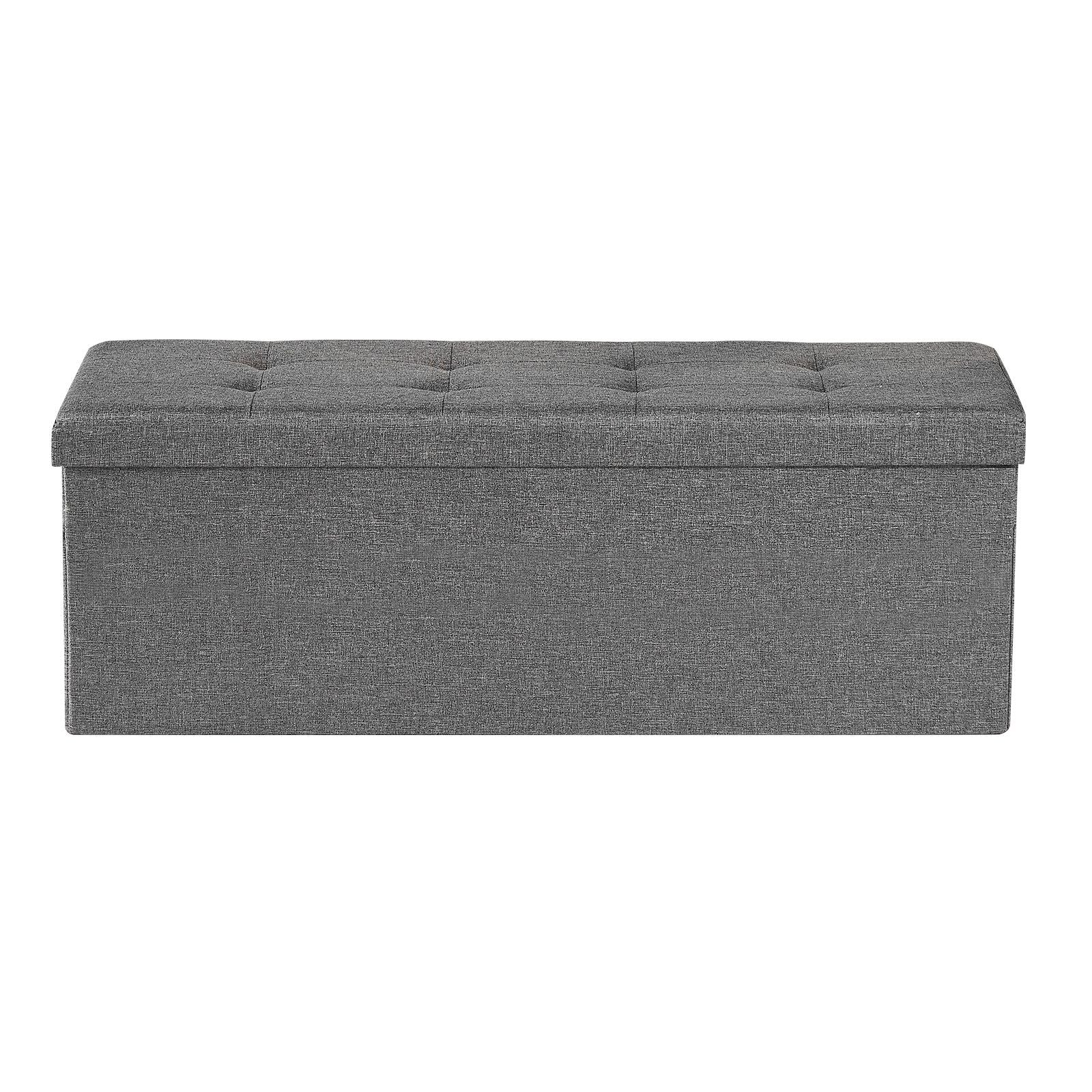 Foldable Storage Ottoman Bench Linen End Bed Seat with 660lbs Capacity