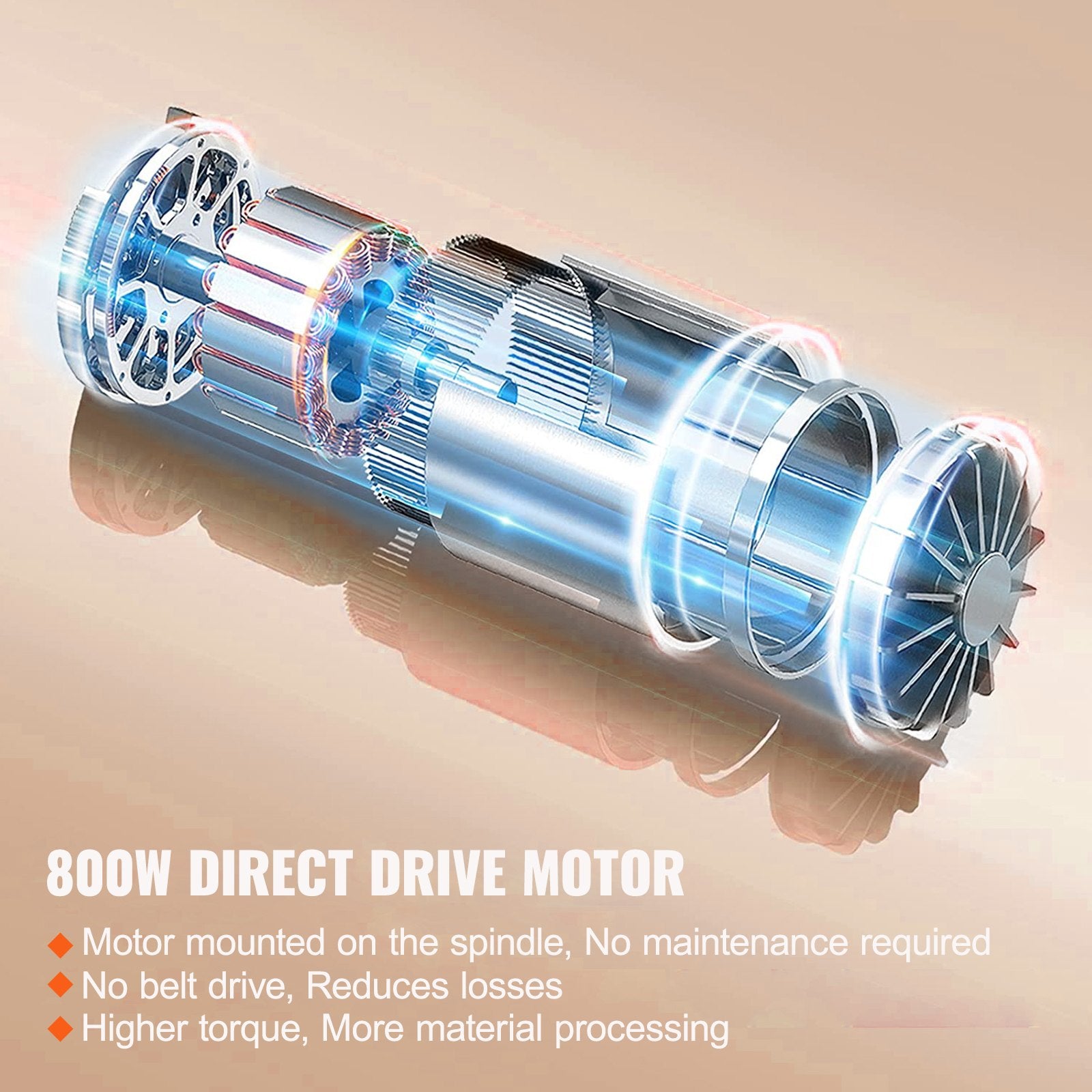 Mini Metal Lathe Machine, 180 x 400 mm, 800W Precision Benchtop Power Metal Lathe, 150-2500 RPM Continuously Variable Speed, with 3-jaw Metal Chuck Tool Box for Processing Precision Parts