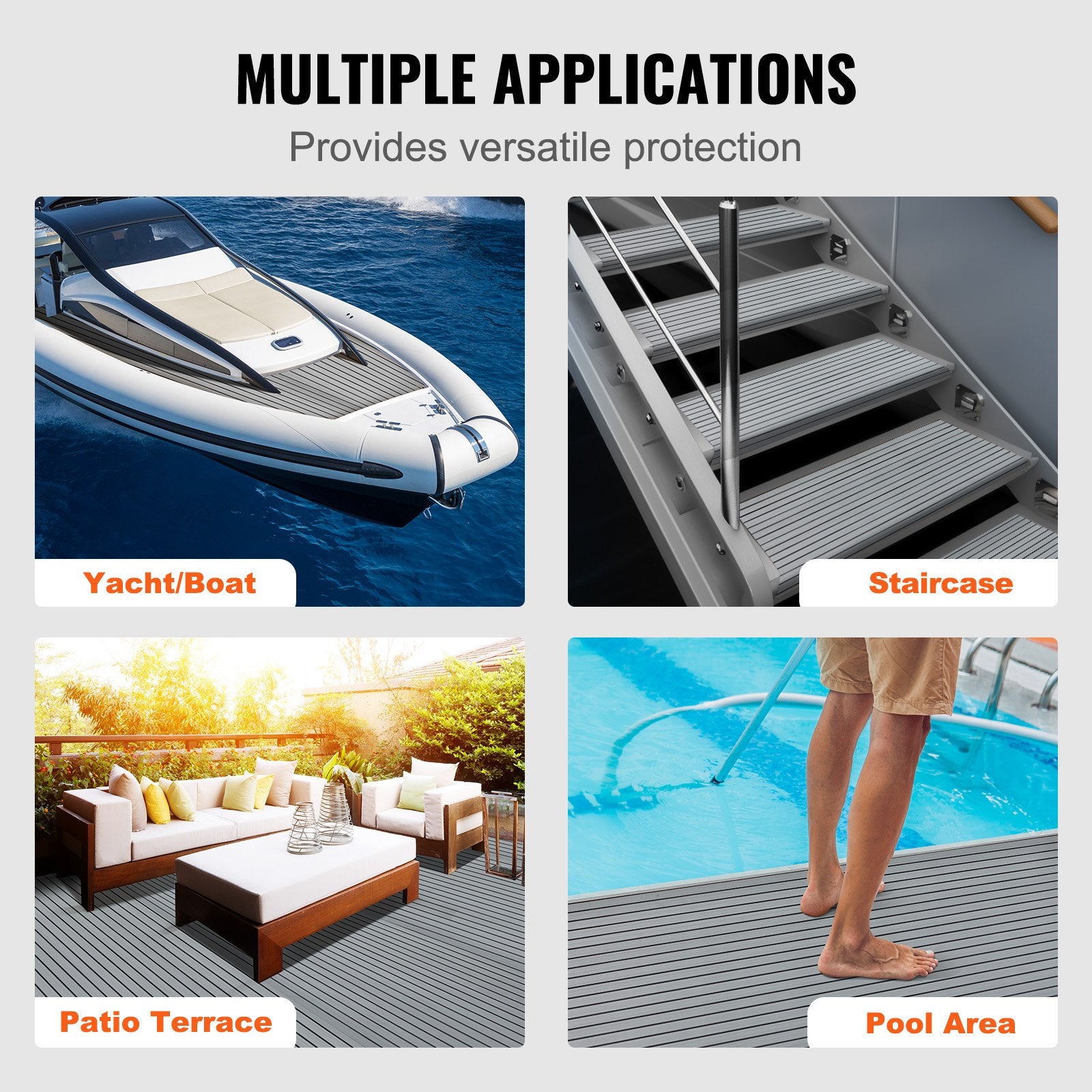 VEVOR Boat Flooring, EVA Foam Boat Decking 94.5
