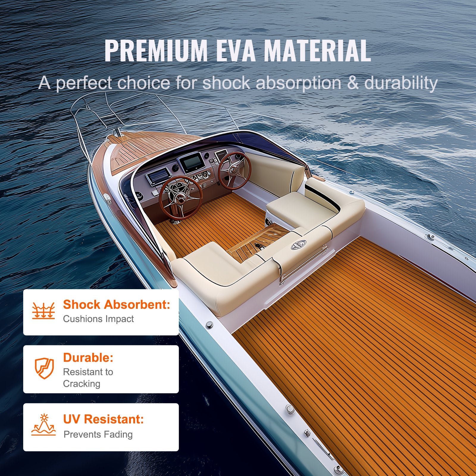 VEVOR Boat Flooring, EVA Foam Boat Decking 94.5