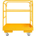 Forklift Safety Cage, 544 kg Load Capacity, 92 x 92 cm Folding Forklift Work Platform with Lockable Swivel Wheels, Drain Hole, and Device Chain, Holds 1 to 2 Adults, Perfect for Aerial Work