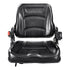 Universal Forklift Seat, Fold Down Tractor Seat with Adjustable Angle Back, Micro Switch and Retractable Seatbelt, 16-34 cm Slot Forklift Seat for Tractor Loader Excavator