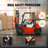Universal Forklift Seat, Fold Down Tractor Seat with Adjustable Angle Back, Micro Switch and Retractable Seatbelt, 16-34 cm Slot Forklift Seat for Tractor Loader Excavator