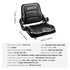 Universal Forklift Seat, Fold Down Tractor Seat with Adjustable Angle Back, Micro Switch and Retractable Seatbelt, 16-34 cm Slot Forklift Seat for Tractor Loader Excavator
