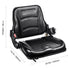 Universal Forklift Seat, Fold Down Tractor Seat with Adjustable Angle Back, Micro Switch and Retractable Seatbelt, 16-34 cm Slot Forklift Seat for Tractor Loader Excavator