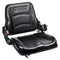 Universal Forklift Seat, Fold Down Tractor Seat with Adjustable Angle Back, Micro Switch and Retractable Seatbelt, 16-34 cm Slot Forklift Seat for Tractor Loader Excavator
