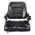 Universal Forklift Seat, Fold Down Tractor Seat with Adjustable Angle Back, Micro Switch and Retractable Seatbelt, 16-34 cm Slot Forklift Seat for Tractor Loader Excavator