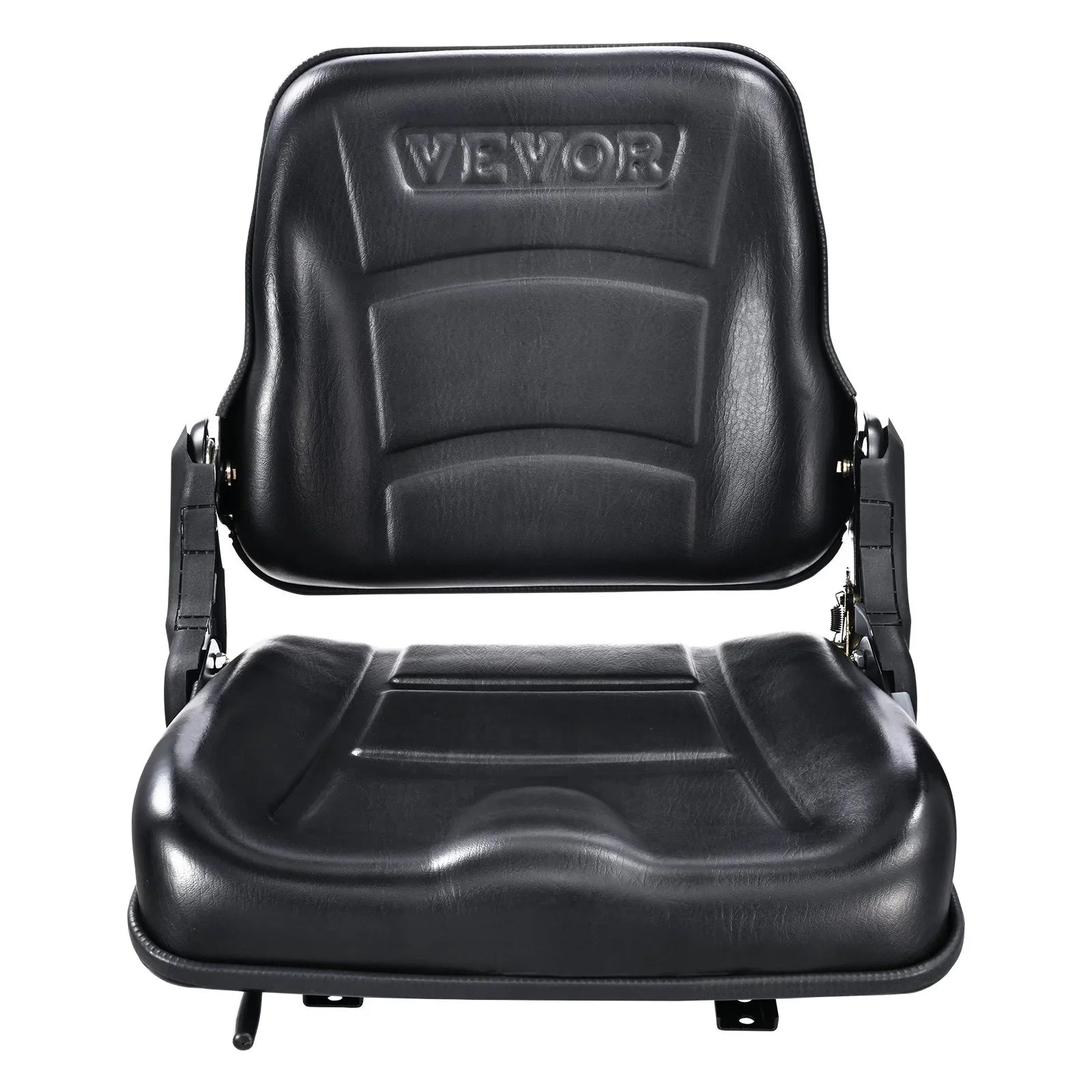 Universal Forklift Seat, Fold Down Tractor Seat with Adjustable Angle Back and Micro Switch, 16-34 cm Extended Slot Comfortable Forklift Seat for Tractor Loader Excavator