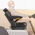Universal Forklift Seat, Tractor Suspension Seat with Adjustable Back, Armrest, Headrest & Safety Belt, Secure Fold Down Tractor Seat with Micro Switch, Lawnmower Seat for Skid Loader Bulldozer