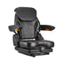 Universal Forklift Seat, Tractor Suspension Seat with Adjustable Back, Armrest, Headrest & Safety Belt, Secure Fold Down Tractor Seat with Micro Switch, Lawnmower Seat for Skid Loader Bulldozer