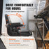 Universal Forklift Seat, Fold Down Tractor Seat with Adjustable Angle Back, Micro Switch, Seatbelt and Armrests, 16-34 cm Slot Tractor Seat for Tractor Loader Excavator