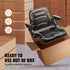 Universal Forklift Seat, Fold Down Tractor Seat with Adjustable Angle Back, Micro Switch, Seatbelt and Armrests, 16-34 cm Slot Tractor Seat for Tractor Loader Excavator