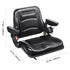 Universal Forklift Seat, Fold Down Tractor Seat with Adjustable Angle Back, Micro Switch, Seatbelt and Armrests, 16-34 cm Slot Tractor Seat for Tractor Loader Excavator