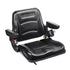 Universal Forklift Seat, Fold Down Tractor Seat with Adjustable Angle Back, Micro Switch, Seatbelt and Armrests, 16-34 cm Slot Tractor Seat for Tractor Loader Excavator